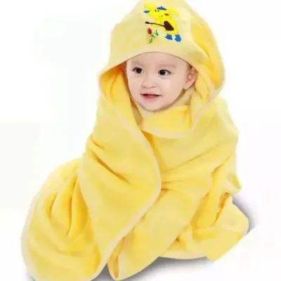 Baby Cartoon Design Soft Hooded Towel